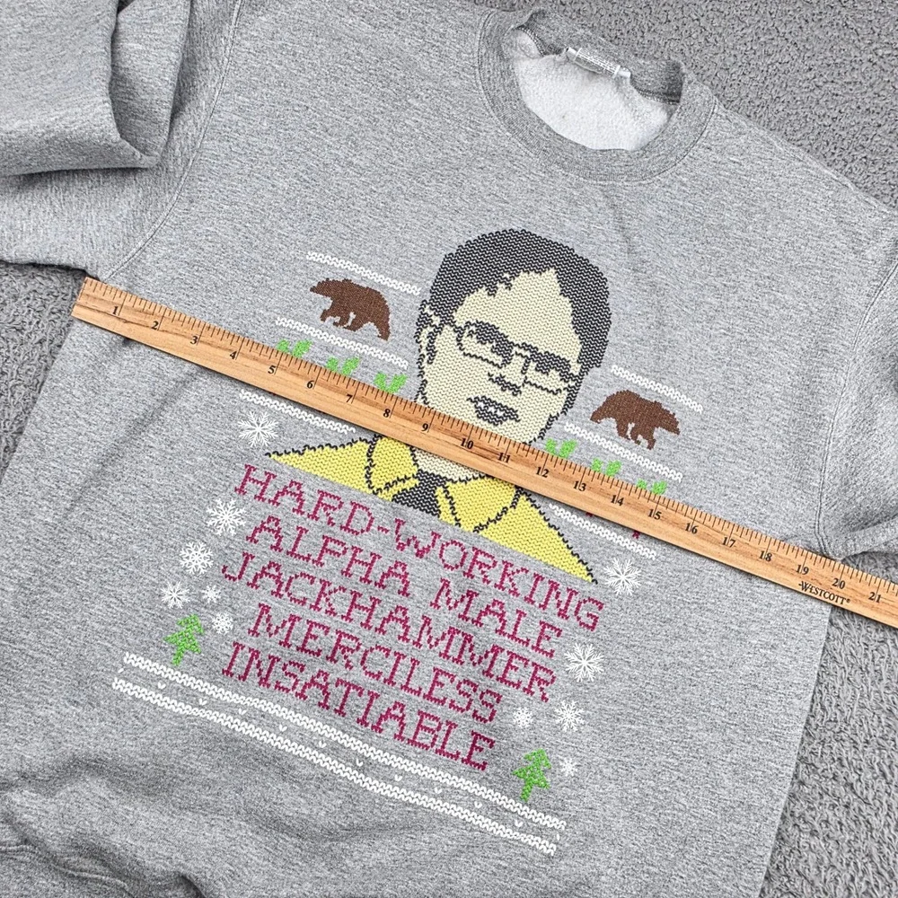 Champion The Office Dwight Schrute Sweatshirt Mens Medium Gray Barstool Sports - Picture 6 of 10